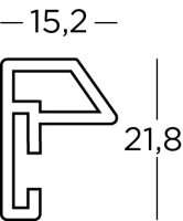 Stalen kunststof frame 040X040 ZWART