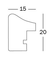 Metropolis Holzrahmen 20x30 cm weiss-silber