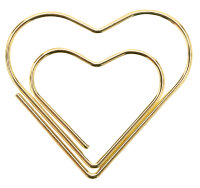 Metal decorative clip, PIMP AND CREATE, heart shape, gold