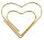 Clip decorativo de metal, PIMP AND CREATE, forma de corazón, dorado