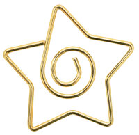 Metal decorative clip, PIMP AND CREATE, star, gold