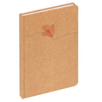 Notizbuch Heart, braun, 80 Blatt